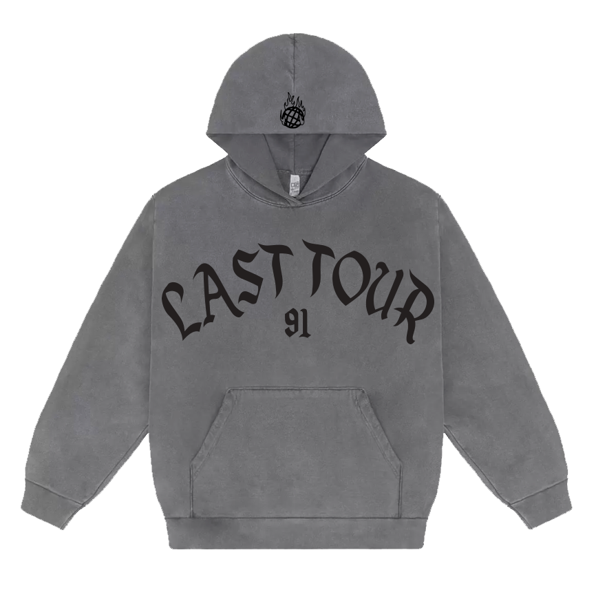 *PREORDER* LAST TOUR 91 HOODIE - VINTAGE GREY